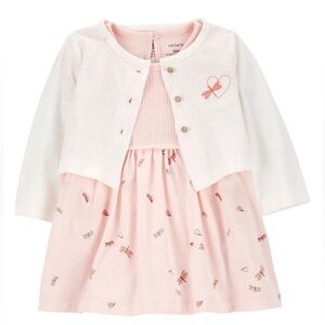 NWT Carter’s Pink 2-piece Dress and Sweater